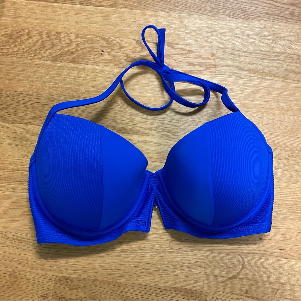 Sea & Shore Blue Underwire Bikini Top - 36D